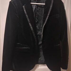 Men's Black Velvet Blazer